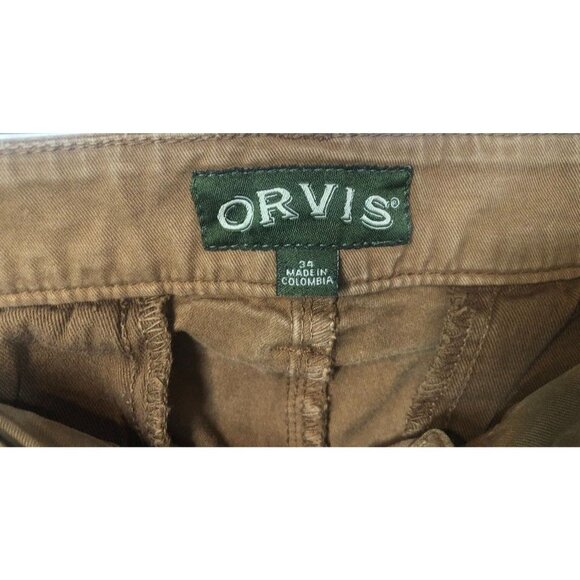 Orvis Cargo Shorts Utilitary Military Fishing Outdoors 2LM0 Tan Brown Men's 34 - Picture 6 of 9
